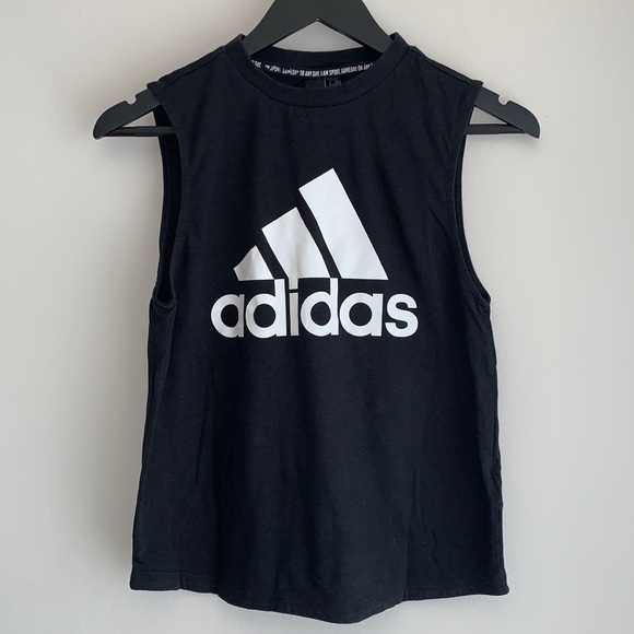 ❤️‍🔥 Adidas Black Workout Tank Tank Size XS/M ❤️‍🔥 - Picture 2 of 5